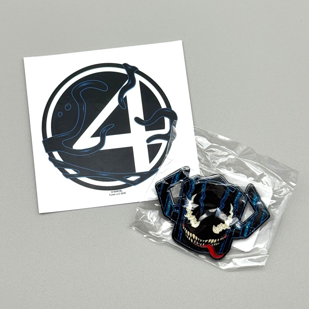 Venomized Galactus Funko Pin Marvel Fantastic Four Sticker Set Brand New
